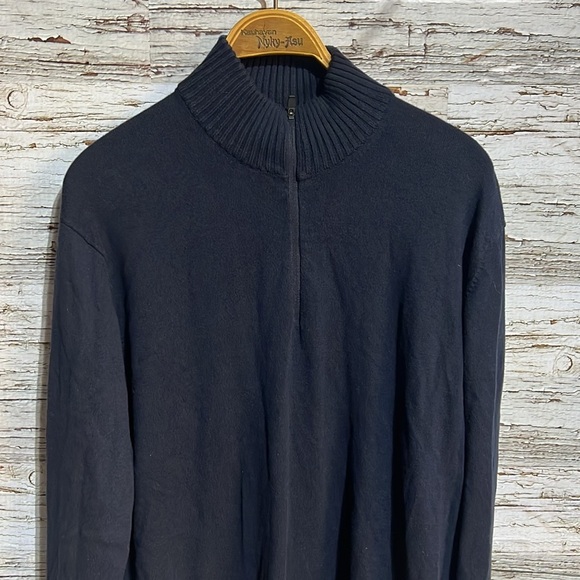 Eddie Bauer navy blue 1/4 zip sweater size XL - Picture 4 of 9